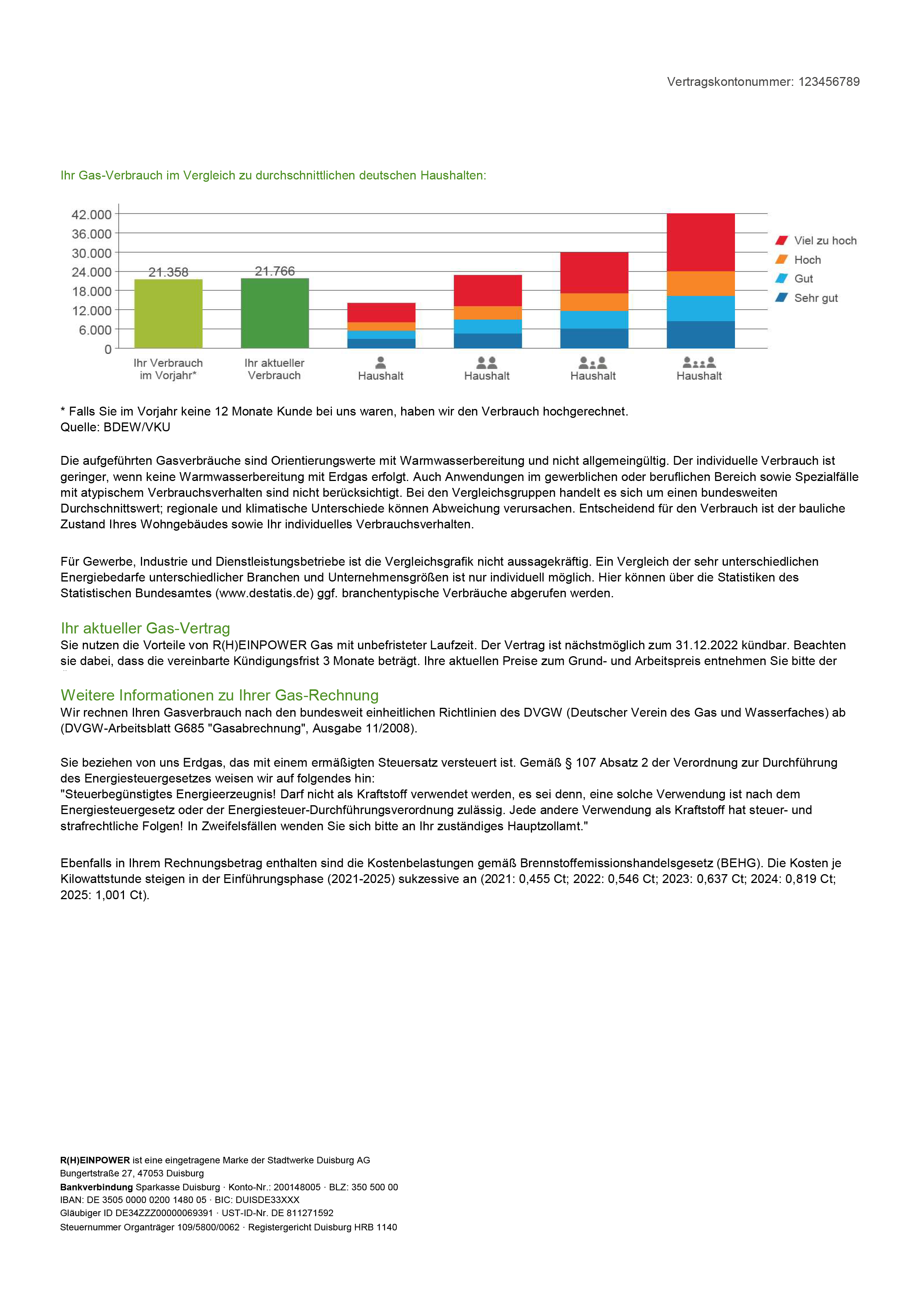 Seite 3 einer Gas-Beispielrechnung